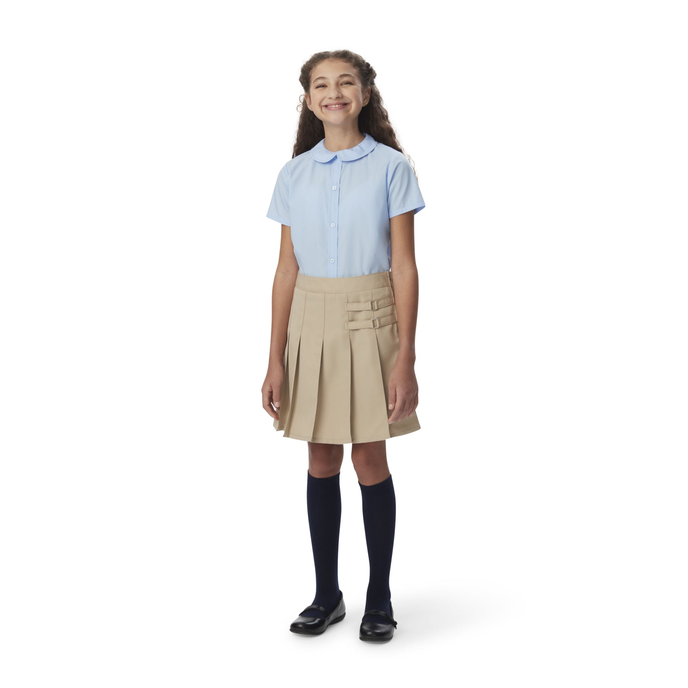 French Toast Toddler Girls School Uniform Adjustable Waist 2-Tab Scooter Skirt