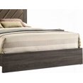 thumbnail image 2 of Queen Size Bed Bedroom Set - Upholstered Headboard, Rubberwood, Gray Rustic Finish, 2 of 9