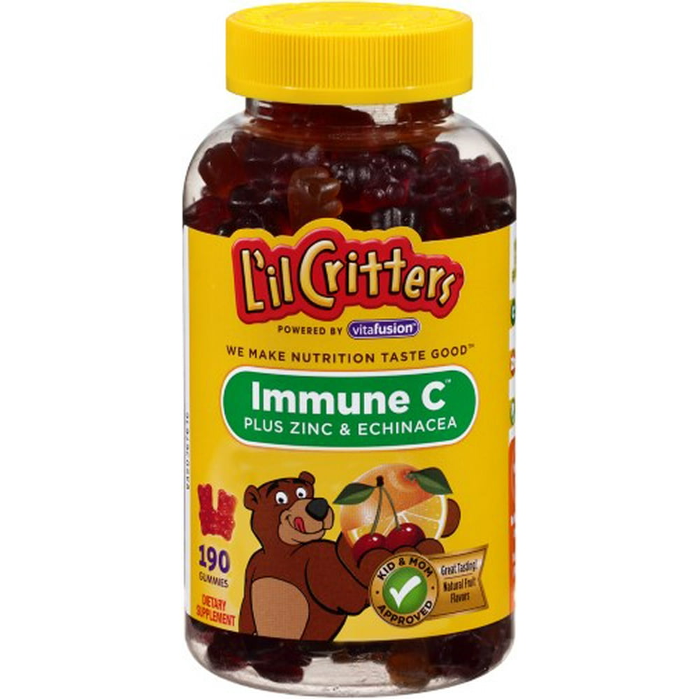 L'il Critters Immune C Plus Zinc & Echinacea, Vitamin D Gummy Bears
