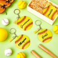 thumbnail image 4 of 15PCS Softball Baseball Acrylic Keychain Blank with Tassel, Party Gift, Yellow, 4 of 5