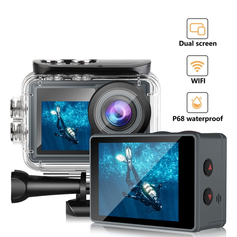 1080P Waterproof Action Camera with 140° Wide-Angle Lens and