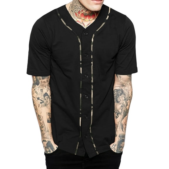 Men's Baseball Jersey Button Down Athletic Uniform