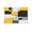 Yellow Gray Black, variant on Orange Grey Black Geometric Sun Shade Sail 6.5'x10' Rectangle Outdoor Shade Canopy, Modern Abstract Art Porch Shades Outdoor Sun Blocking Screen, Sunshade Cloth Covers for Patio/Deck/Garden