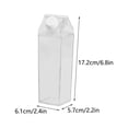 thumbnail image 3 of WZXPWT Transparent Milk Carton Water Bottle, Leak-Proof and Portable, Food-Grade Plastic, 33.8 fl oz, Ideal for Travel and Outdoor Activities, 3 of 4