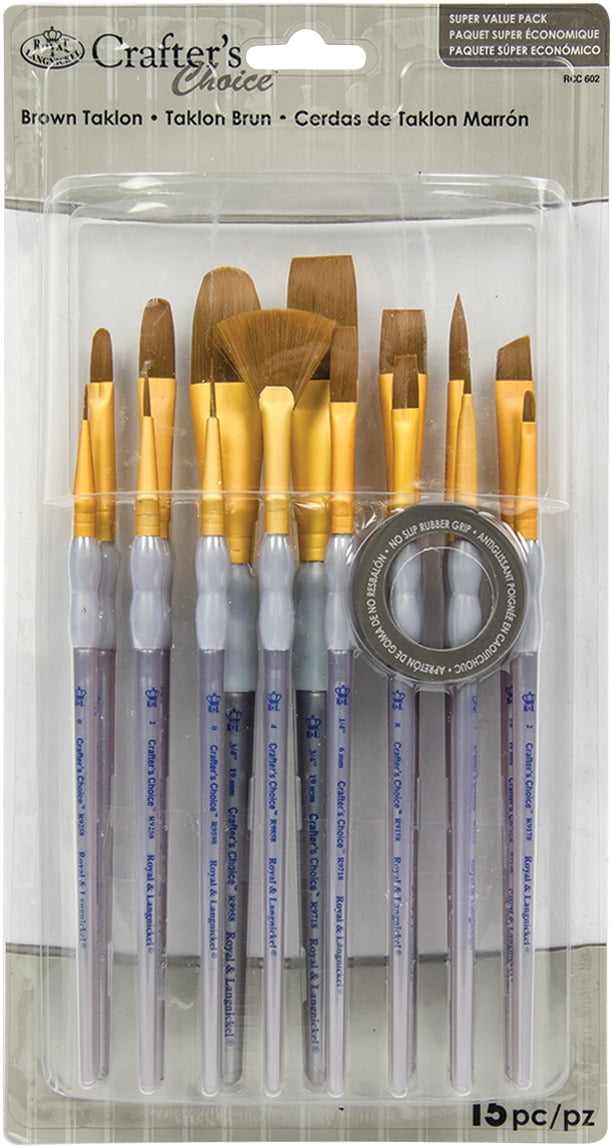 Crafter's Choice Gold Taklon Wash Brush 3/4" Width 090672276261 