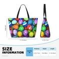 thumbnail image 4 of Honeii Colorful Easter Eggs1 for Tote Bag with Adjustable Strap,Beach Bag, Waterproof Sandproof Beach Tote Bag, Large Capacity Foldable Beach Bags, 4 of 7