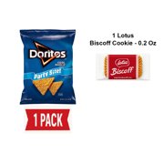 Doritos Tortilla Chips Cool Ranch Flavored Snack, Party Size, 14.5Oz Bag - Pack Of 1 & Lotus Biscoff Cookie - 0.2 Oz - 1 ct