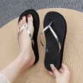 thumbnail image 2 of jiaxiM Womens Flip Flops Black Thong Sandals Fashion Slippers Women Non- Thick Sole Shower Shoes Women Non for Beach, 2 of 7