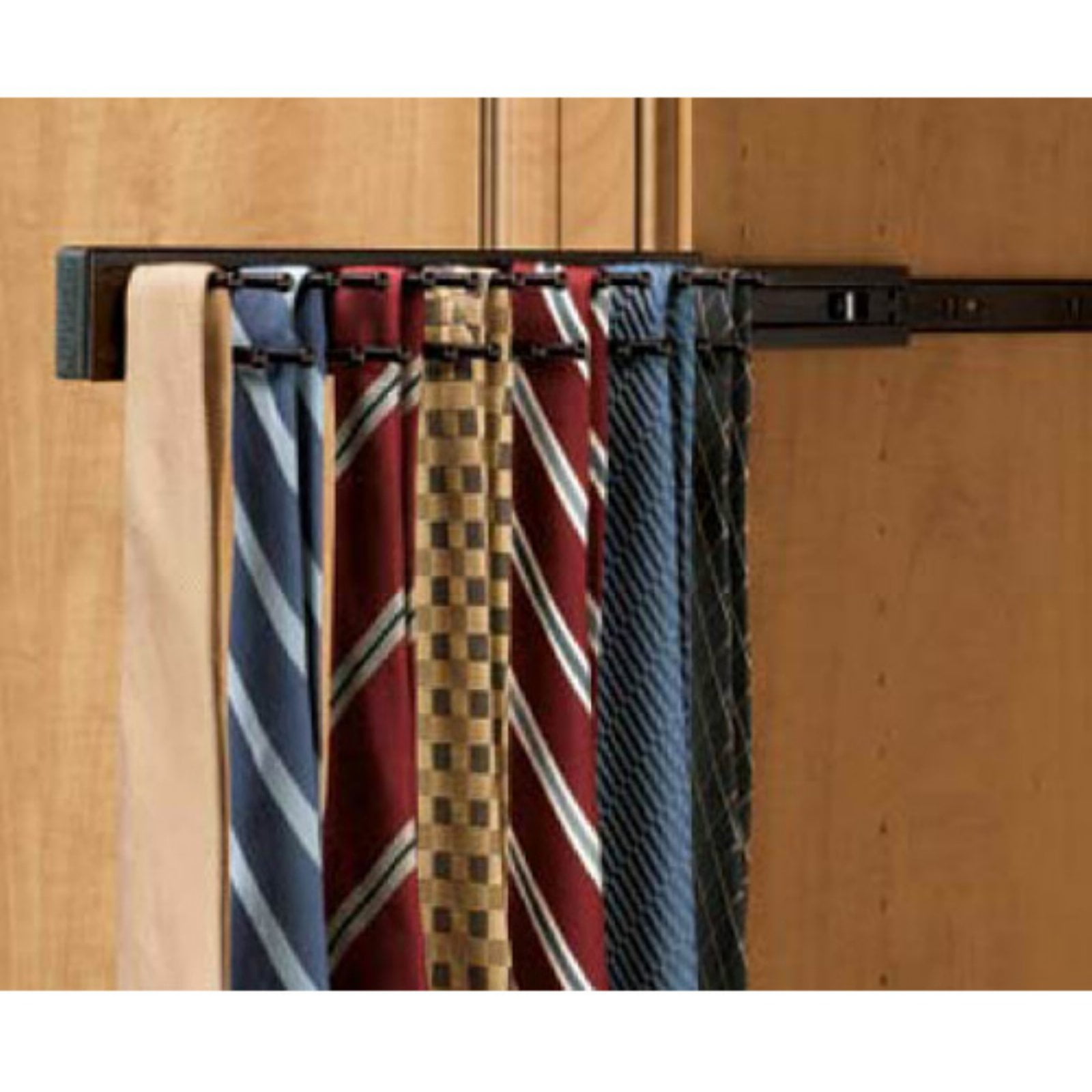 RevAShelf TRC14CR 14Inch Side Mount Extending Tie Organization Rack, Bronze