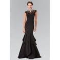 thumbnail image 2 of Women's Elizabeth K Long Illusion Mermaid Dress Gl2242 Red Size XL, 2 of 3