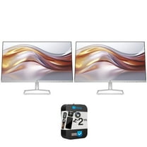 HP 524sf Series 5 24" FHD 100Hz 1500:1 5ms IPS Dual Monitor, Black/Silver Bundle with 2 Year CPS Enhanced Protection Pack