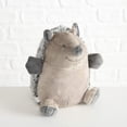 thumbnail image 2 of Happy the Hedgehog Door Stopper, Chubby, Gray, Beige, Furry, Embroidery Smile and Eyes, Paw Details, Plush Covered, Polyester, Sand Filling, 8 3/4 Diameter x 9 1/2 Inches Tall, Weighted 2 Pounds, 2 of 5