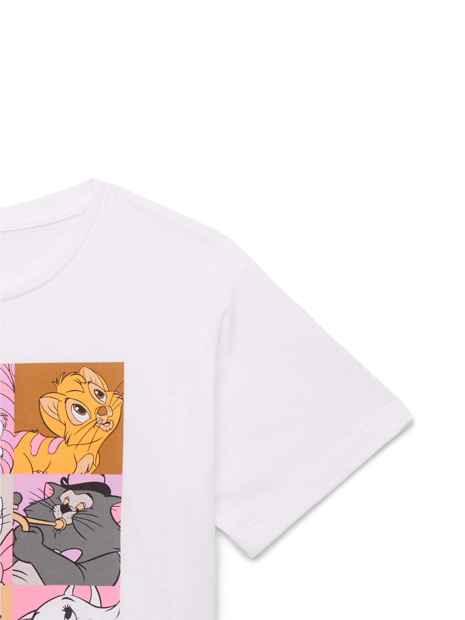 Disney Cats Girls Short Sleeve Graphic T-Shirt, Sizes 4-16