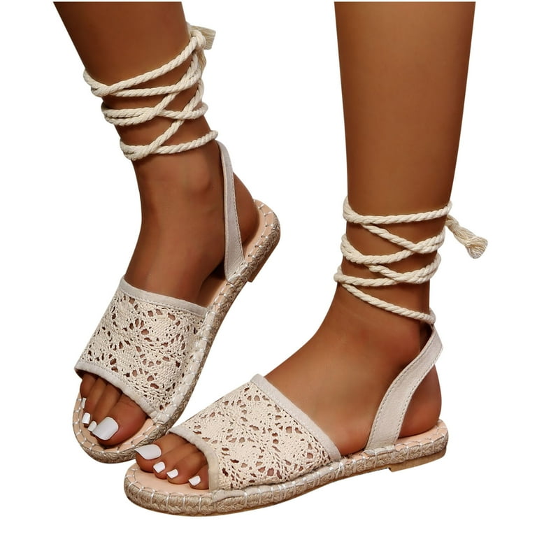 Open toe bandage beach sandals hot sale