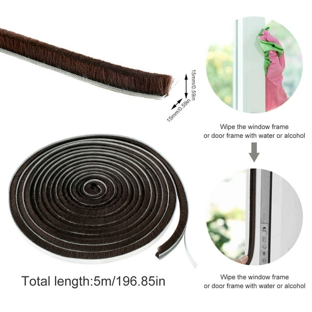 Everso Door Weather Stripping,High Density Felt Self Adhesive Window