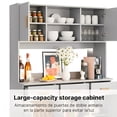 thumbnail image 3 of Zocalo Armario de Cocina 5 Niveles con Puertas y Cajones | Gran Capacidad,  Gris, 3 of 8