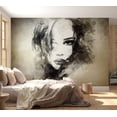 thumbnail image 7 of Tiptophomedecor Abstract Wallpaper Wall Mural - Mysterious Girl, 7 of 7