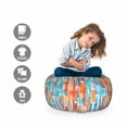 thumbnail image 2 of Abstract Storage Toy Bag Chair, Vertical Stripes in Various Colors Grunge Brush Stroke Arrangement Hand Drawn, Stuffed Animal Organizer Washable Bag, Large Size, Multicolor, by Ambesonne, 2 of 3
