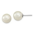 thumbnail image 2 of 925 Sterling Silver RH-pl 8-9mm Wht/Grey Imitation Shell Pearl 3 Earring Set; for Adults and Teens; for Women and Men, 2 of 7