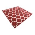 thumbnail image 2 of Unique Loom 3128587 Tapis Carré 6 x 6 Pi. Philadelphia Treillis, Rouge, 2 of 2