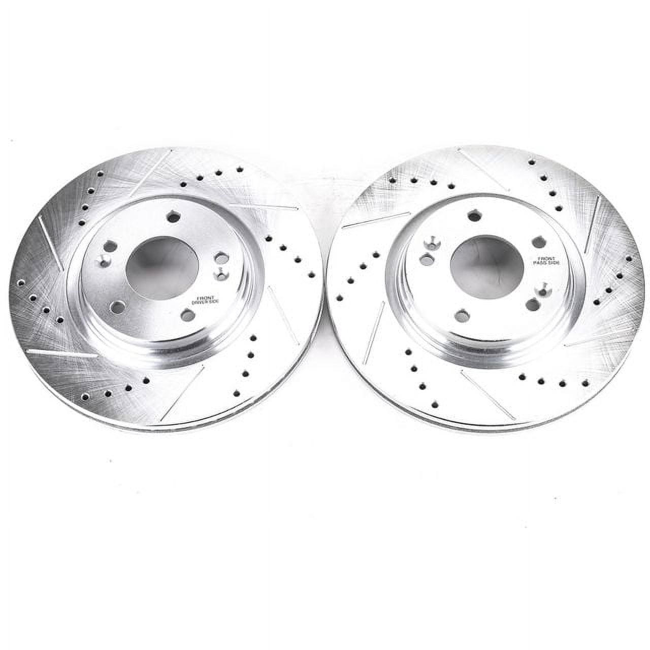 Power Stop Front Pair of Drilled and Slotted Brake Rotors JBR1710XPR