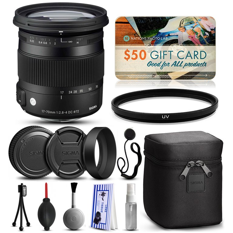 Sigma 17-70mm F2.8-4 DC Macro OS HSM Kits - Walmart.com