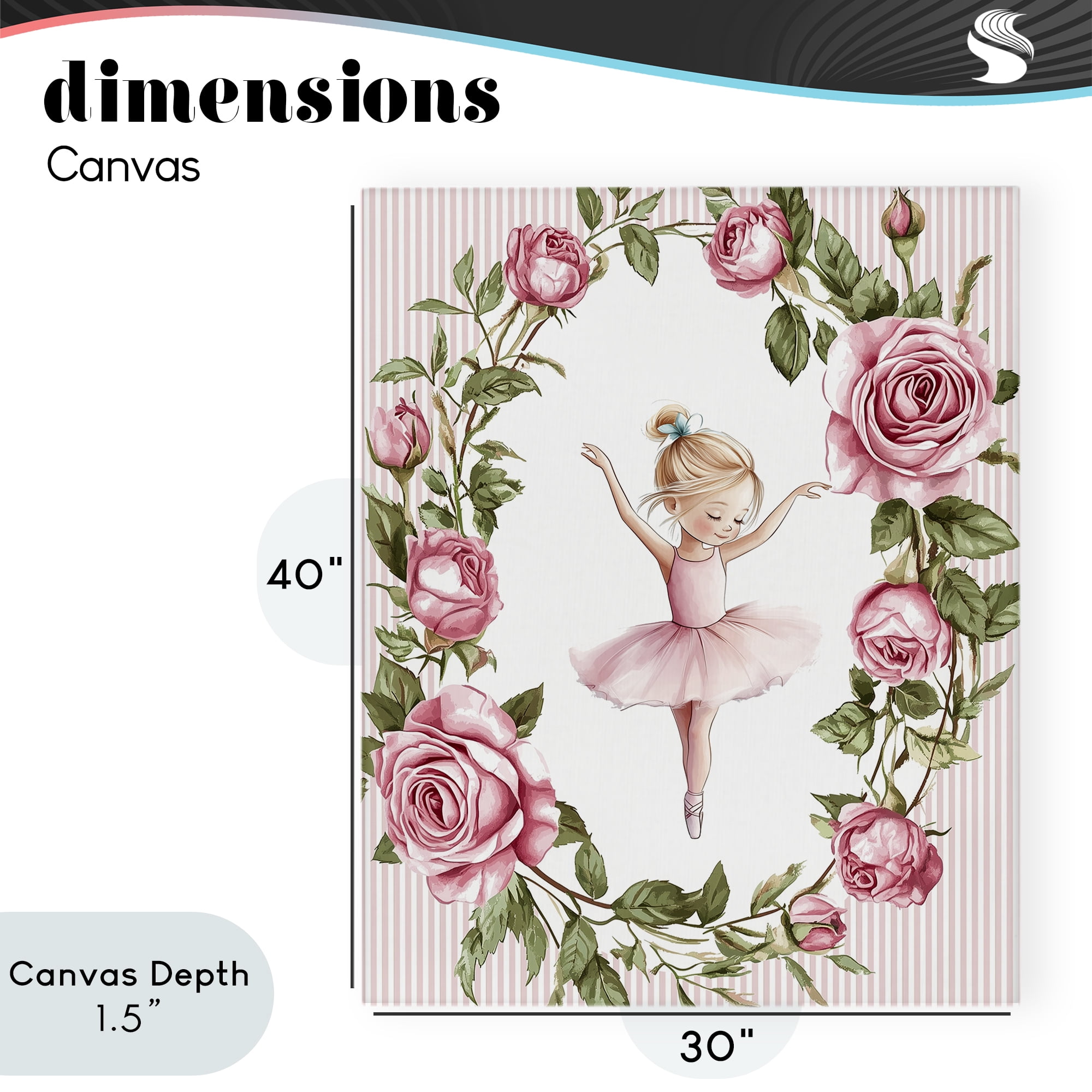Stupell Industries Little Rose Dance Canvas Wall Art, design by Christine Simpson Art