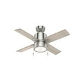 thumbnail image 1 of Restored Hunter Fan 42 inch Contemporary Brushed Nickel Indoor Ceiling Fan with Light Kit (Refurbished), 1 of 8