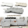 thumbnail image 3 of Indecor Home 99.5" Modular Couches and Sofas, 3 Seater with Ottoman Sectional Sofa L Shaped Couch for Living Room Bedroom, Apartment, Office, Gray, 3 of 11