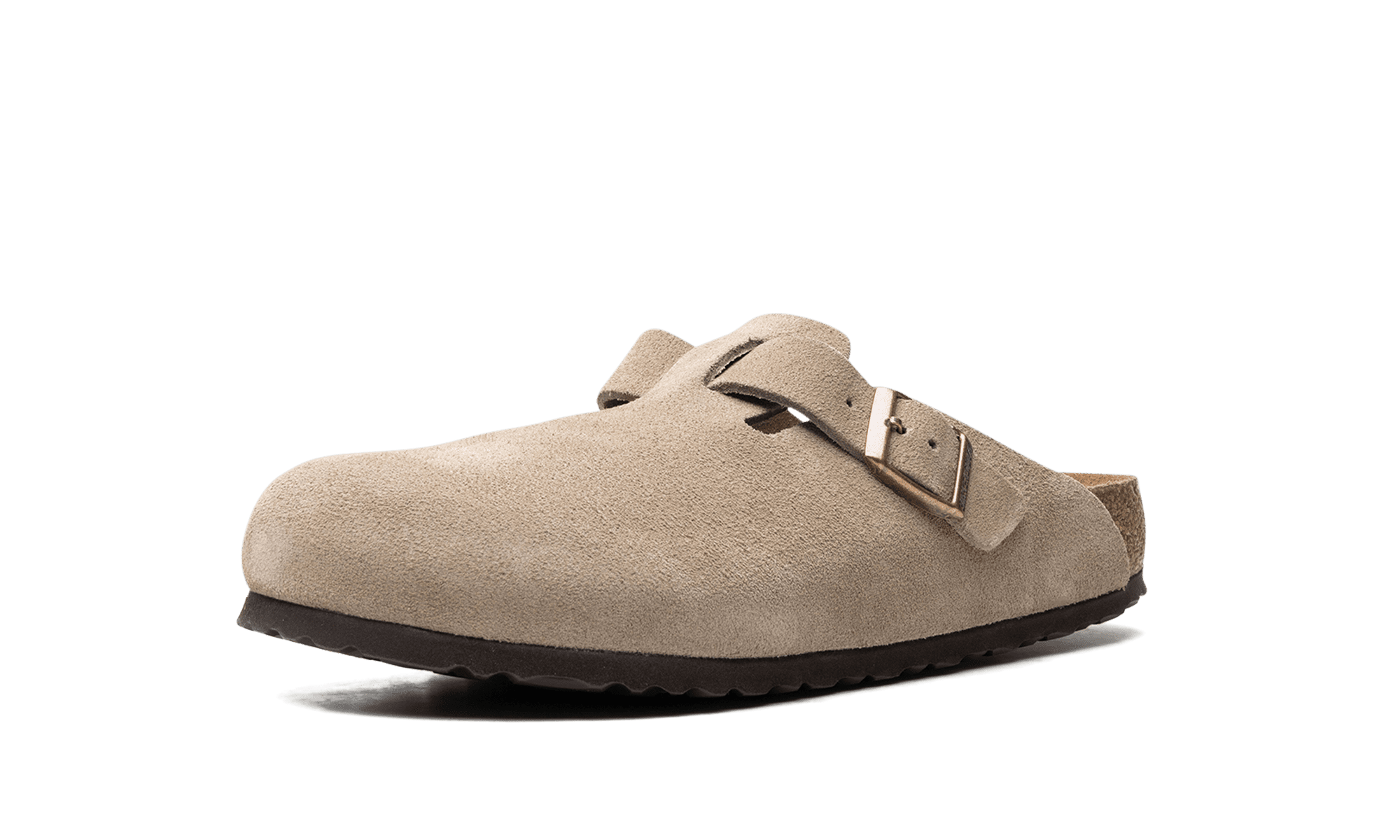 Birkenstock Women's Boston Soft Footbed Suede Leather Clog, 40, Grey