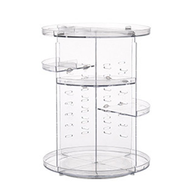 Caja de almacenamiento de maquillaje Irfora Estante de almacenamiento de maquillaje de gran capacidad, particiones giratorias de 360 grados, tocador ajustable, lavabo, almacenamiento clasificado Irfora Caja de almacenamiento de maquillaje