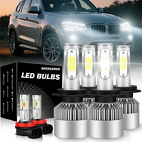 For BMW X3 2004-2012 2013 2014- 6x H7 LED Headlight Hi-Lo Beam Bulbs H11 Fog light Kit White