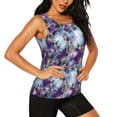 thumbnail image 2 of Fotbe Purple Marble Texture Blusas Sin Mangas para Mujer – Estilo Casual, Corte Suelto, Slim-Fit, Cuello Redondo Deportivo, Tops de Verano para Gimnasio y Yoga-XX-Large, 2 of 7
