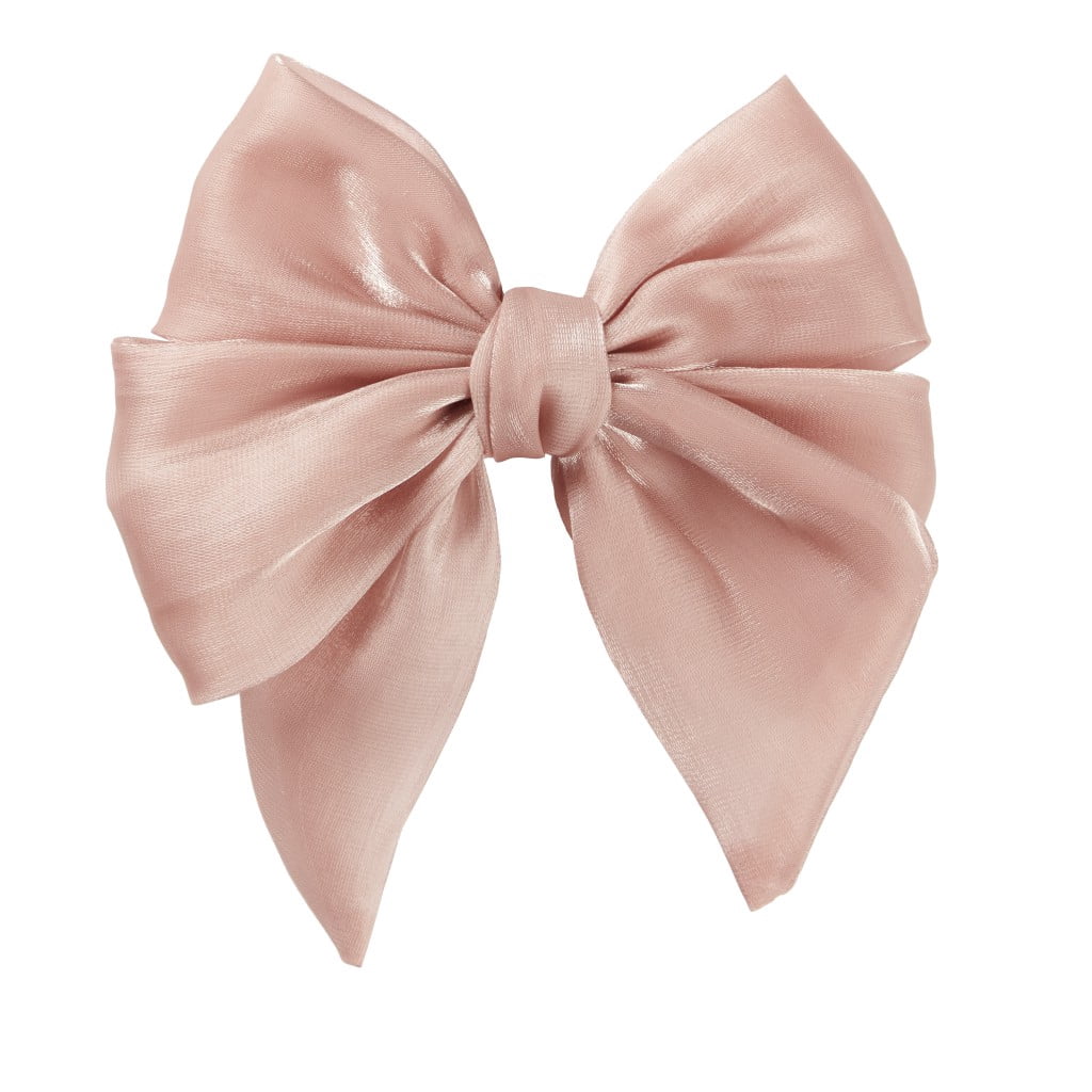 Scunci Large Hair Bow Barrette, Pink, 1 Count