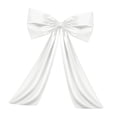 thumbnail image 3 of CarpNettore Large Bow Decor Hanging Ribbon Tie Bow Giant Ribbon Tie Extra Large Satin Ribbon white, 3 of 8