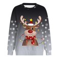 thumbnail image 4 of Futezty Christmas Sweatshirts for Women Funny Long Sleeve Xmas Tree Snowman Reindeer Lightweight Tunic Pullover Tops, 4 of 6