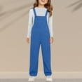thumbnail image 5 of Mercatoo Boy's Girl's Straight Leg Jumpsuit Loose Fit Casual Bib Overalls Sleeveless Multi Color Kid's Toddlers with Pockets Overalls, 5 of 6