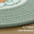 thumbnail image 5 of Placemats Set of 4, Yamaziot 12" Round Placemats Heat Resistant Braid Place Mat, Fabric Woven Washable Dining Table Mats, Mandala Floral Green, 5 of 7