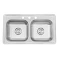 thumbnail image 3 of Tarja Fregadero Doble Empotrar , Acero Inoxidable, Calibre 22 Lilly Axcent AXCENT ITALY WO8448, 3 of 4