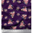 thumbnail image 1 of Soimoi Rayon Fabric Leaves & Floral Printed Fabric 1 Yard 56 Inch Wide, 1 of 3