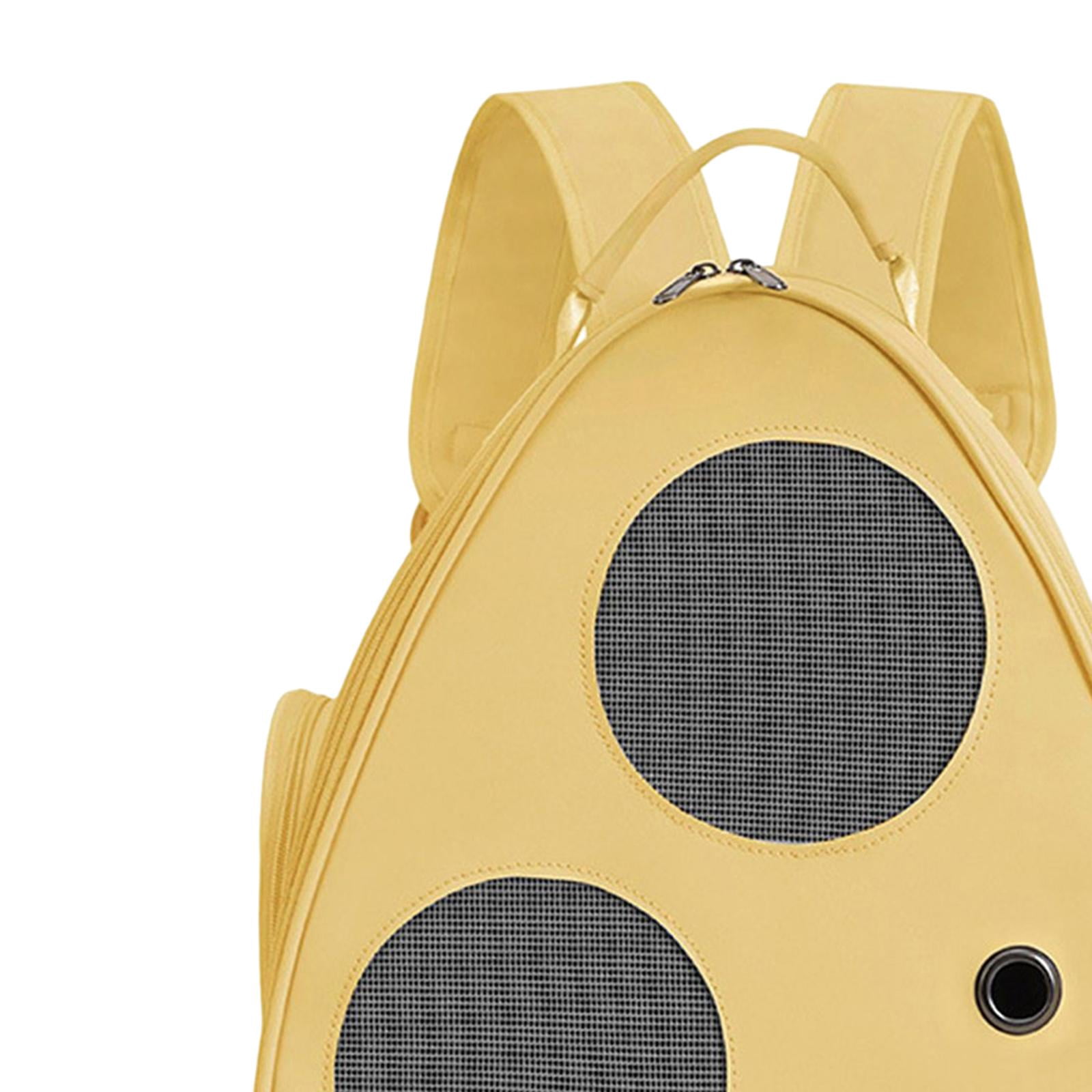 Bvdfgk Cat Carrier Backpack, Ventilated Mesh And Holes, Side Pocket, Small, Medium, Cat Yellow