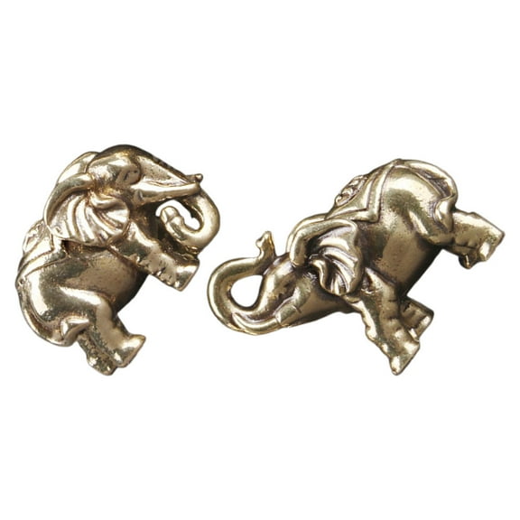 Outdoor Bronze Elephant Miniature Ornament Animal Figurines Statues Decorations Brass