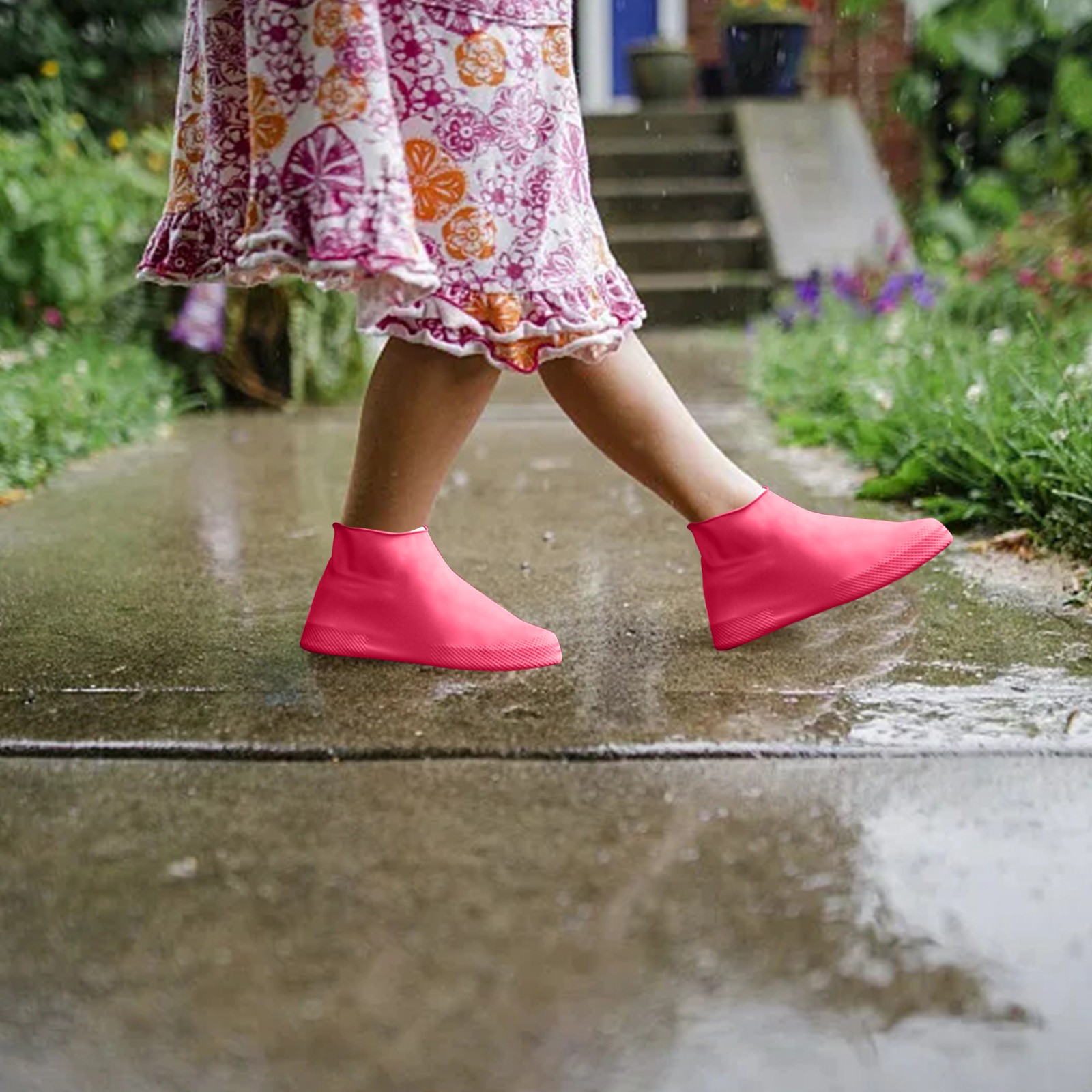 Floor Coating Basement Rain Boots over Your Shoes Shoe Rack with Cover Squeegee Sneaker Bottoms Wraps Rain Overshoes Water Proof Shoe Covers Silicone Overshoes Reusable Shoe Protectors For Rain Snow W...