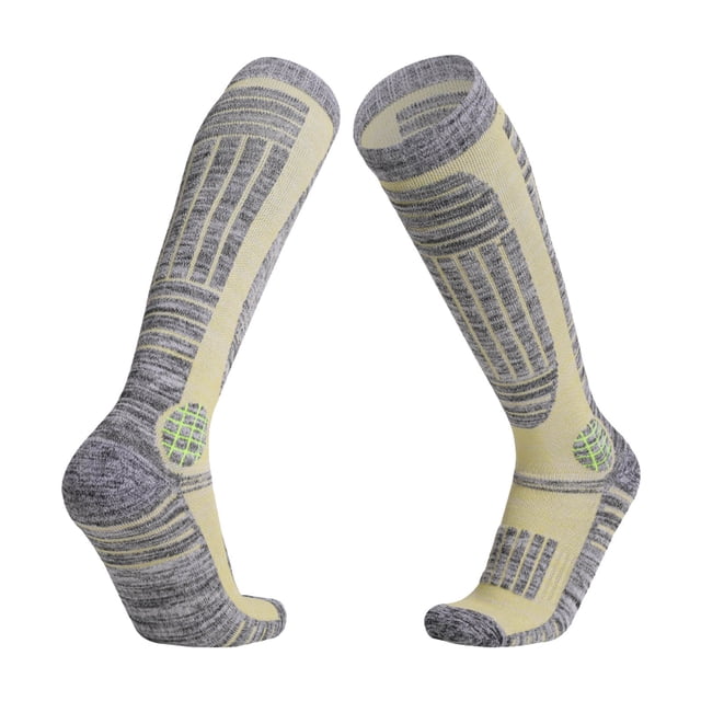 Dsscvnef Bas en Laine de Randonnée pour Femmes Chauds en Hiver Confortables Épais pour le Travail Sports de Plein Air Absorbant la Sueur Chaussettes de Ski Randonnée Course Football Bas Classiques en Tricot Collants Épais pour Femmes