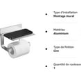 thumbnail image 4 of Porte-papier Toilette Support de Rouleau de Papier Toilette Solide, Auto-Adhésif, Métal Argenté, 4 of 5