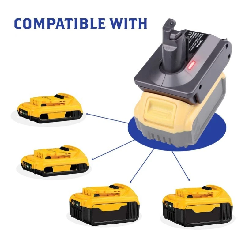 Battery Adapter for Dewalt 20V Li-ion Battery Convert to For Dyson V8 Series