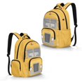 thumbnail image 2 of Xixirimido Cartoon Yellow School Bus Print 17" School Backpack for Boys Girls Multi-pocket Bookbags Elementary High School Bookbag Daypacks School Bag for Students, 2 of 8