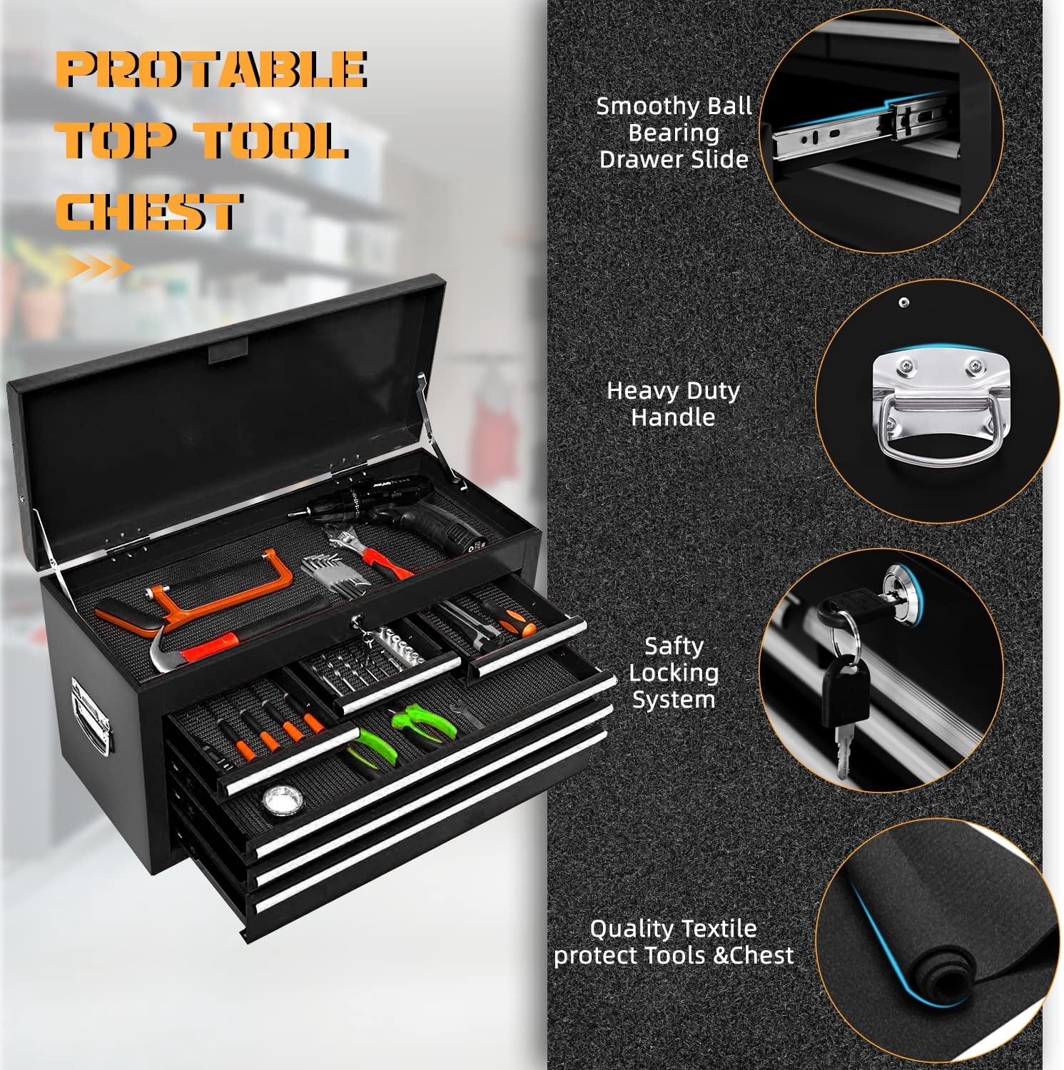 Miniyam 8-Drawer Detachable Storage Tool Boxe & Organizer with Large Cabinet