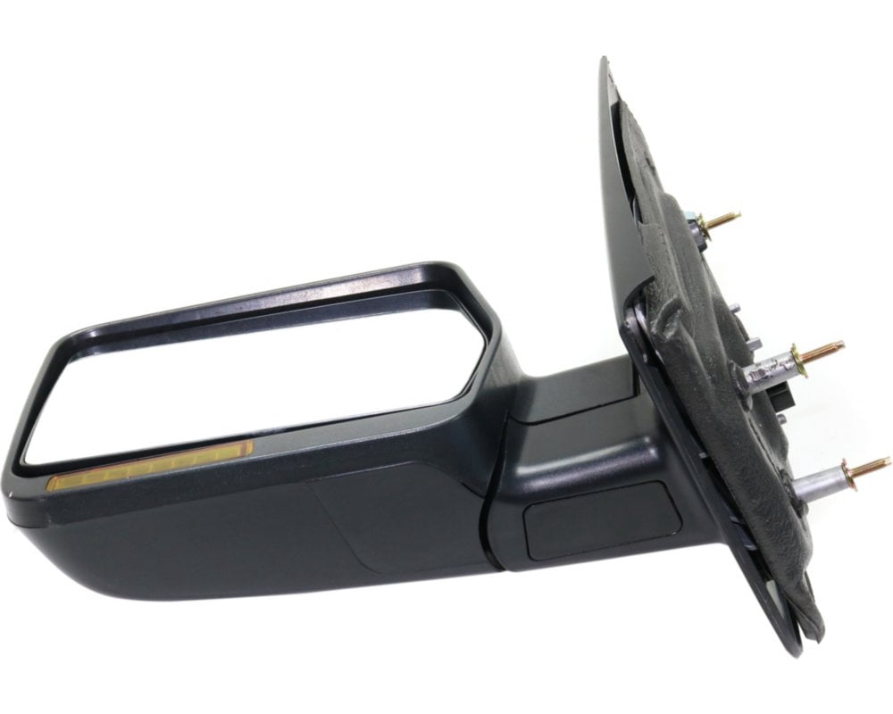 Mirror Compatible With 2007-2008 Ford F-150 Left Driver Side Heated In-housing Signal Light Textured Black Kool-Vue
