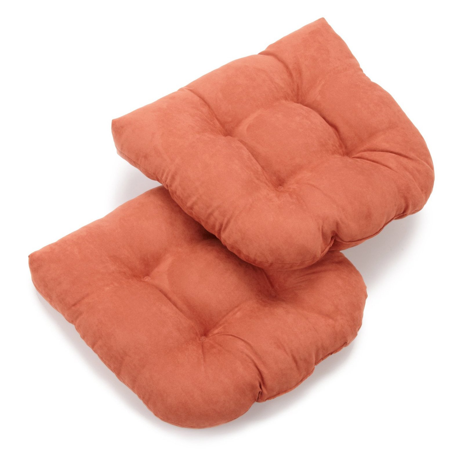 Blazing Needles Microsuede UShaped Indoor Chair Cushion Set of 2